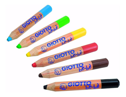 Giotto Lapices Para Bebé Por 6 Colores