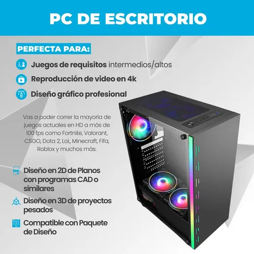 Pc Computadora Gamer Cpu Intel I3 8gb 1tb O Ssd Rtx 2070
