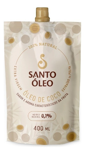 Óleo De Coco Extravirgem Extraído Da Polpa 400ml Santo Óleo