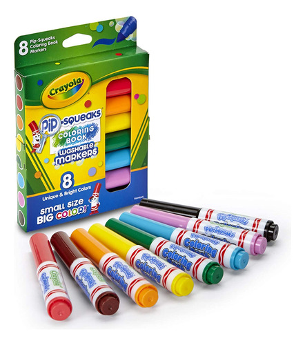 Juego 8 Marcadores Crayola Pip-squeaks Skinnies Lavable