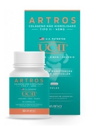 Imagem 2 de 3 de Colageno Uc-ii 40mg Divina Artros C/90 Cápsulas