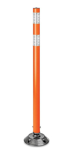 Poste Delimitador Flexible 122cm Con Base - Naranja - Uline
