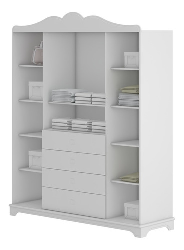 Imagem 2 de 2 de Roupeiro Branco Linha Imperial Divicar