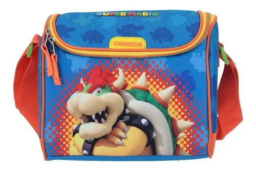 Lonchera Térmica Chenson Bowser Mario Bros Mantie Frio Calor Color Rojo con Azul