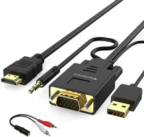 Comprar Cable Vga A Hdmi Con Audio, , 6ft - Adaptador Vga A Hdmi Par