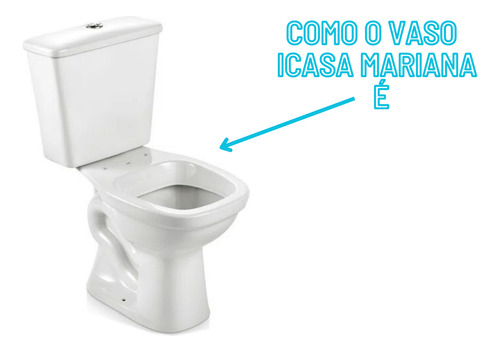 Assento Tampa Vaso Mariana Para Icasa Pp Preto 1.6gpf 6lpf