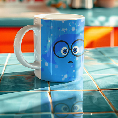 Caneca Divertidamente 2 Xícara 325ml Personagens Disney Cor Branco Tristeza