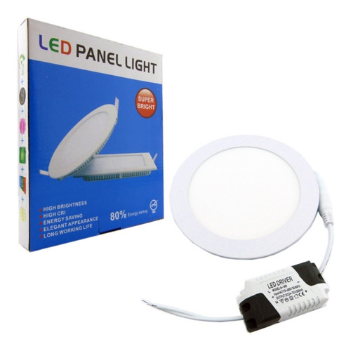 Imagen 3 de 4 de Pack 7 U/ Foco Led/ Panel De 9 W/ Luz Blanca P/ Cielo Falso