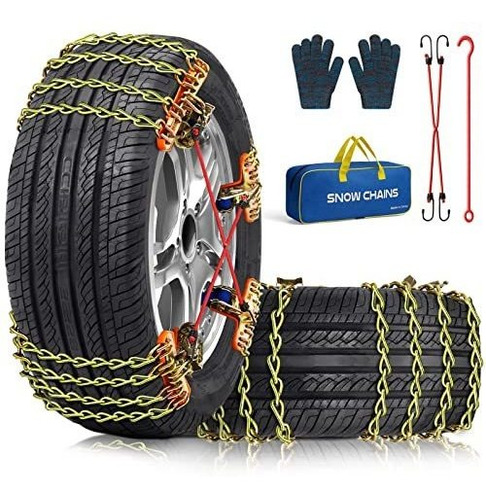 Tire Chains, 8 Pack Snow Chains For Car Suv Pickup Trucks, F