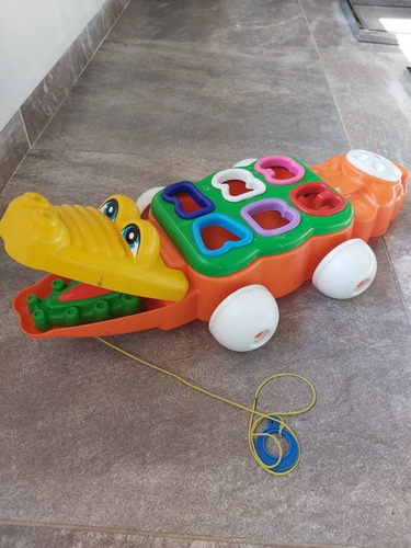 Cocodrilo De Arrastre Niños Con Encastre Calesita