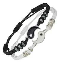 Comprar Par De Pulseras Vinculares Yin-yang Parejas Amor Amistad