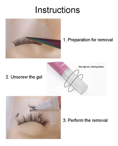 Extensiones De Pestañas Removedor Cepillo Gel Profesional Transparente