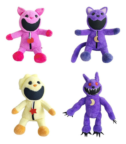 4x Muñeco Infantil De Peluche Con Forma De Gato Sonriente C