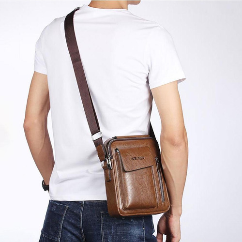 A Los Hombres Bolsos De La Capacidad De La Pu Bolsa De
