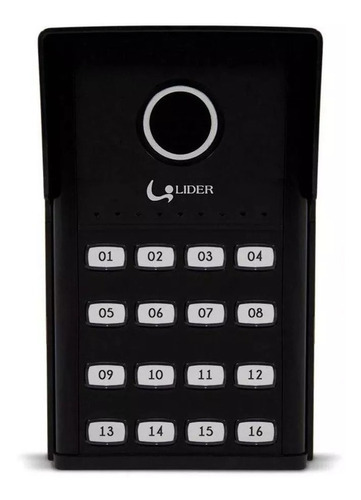 Porteiro,interfone Coletivo Modular Lider 16 Pontos Cor Preto