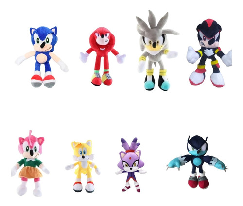 Peluche Sonic Y Sus Amigos 30 Cm Precio X Unidad 