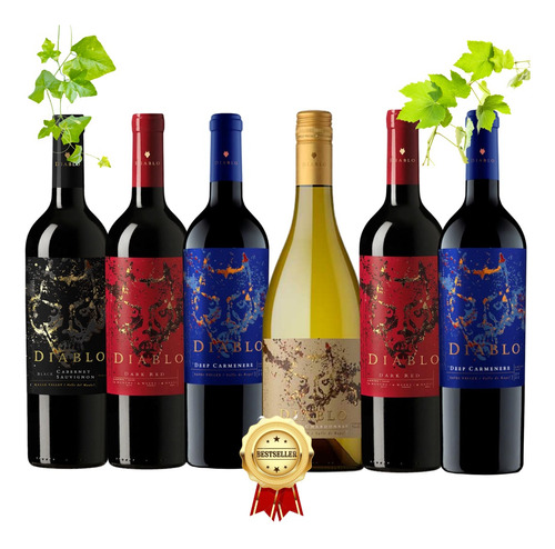 Pack 6x Vino Diablo - Mix Cepas - 750ml