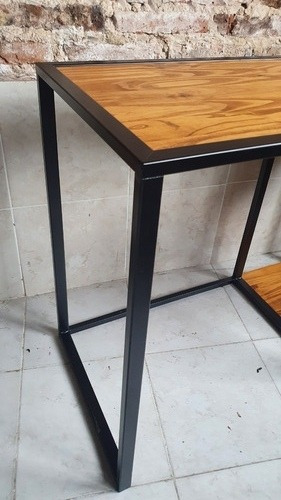 Imagen 6 de 9 de Mesa Escritorio Pc Industrial Hierro Madera Home Office