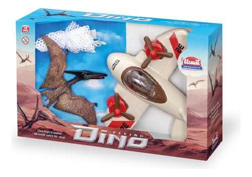 Dino Flying Set Avion Cazador Con Dinosaurio Usual Ik