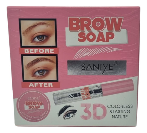 gel+ jabon cejas para cejas Saniye Cera para Cejas STYLING SOAP brow styling soap pack con 2 unidades de 19 mL/9 g color transparente