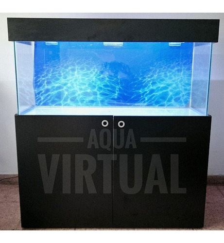 Mueble Con Pecera Mainar 120x50x40 Y Tapa Leds