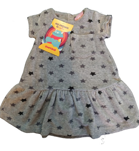 Vestido Plush Owoko Invierno Talle 3 Nuevo / 12 Meses Nuevo