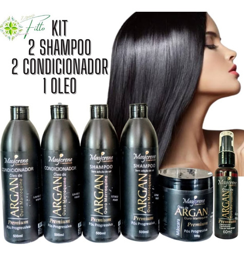 Kit Pós Progressiva Óleo De Argan(2 Sham+2cond+mascara+oleo)