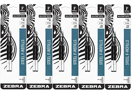 Cebra De La Serie F Bolígrafo De Acero Inoxidable Pen Refill