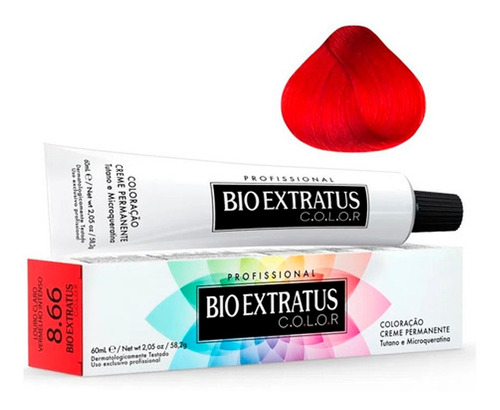 Bio Extratus Coloração 8.66 Louro Claro Vermelho Intenso