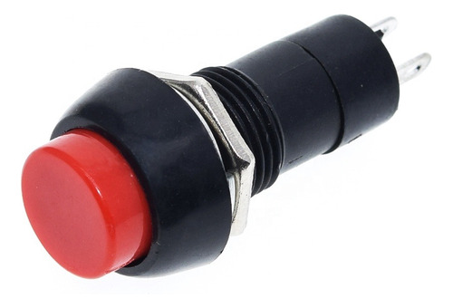 Pulsador Normal Abierto 12mm Rojo 250v 1a -pdiy-