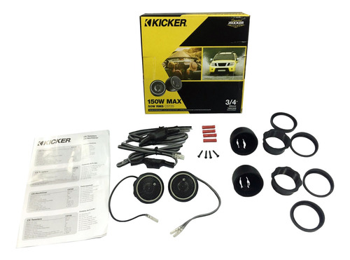 Par Tweeter Cúpula De Titânio Kicker Cst204 3/4 Pol 50w Rms