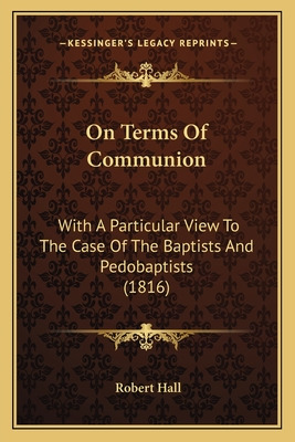 Libro On Terms Of Communion: With A Particular View To Th...