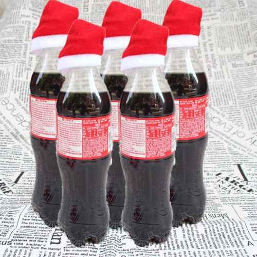 Tf 100pcs / Pack Santa Claus Sombrero Cap Wrap Decoración De
