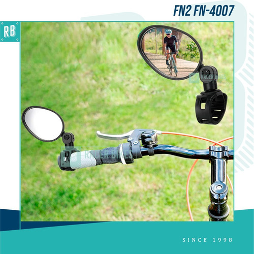 Imagen 2 de 9 de Espejo Bicicleta Fn2 Fn-4007 Plano Con Abrazadera De Silicona - Racer Bikes