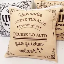 Comprar 15 Almohadones Decoración. Frases. Medida 30x30 Cm
