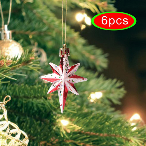 3 Enfeites De Árvore De Natal Decoração De De 8 Pontas