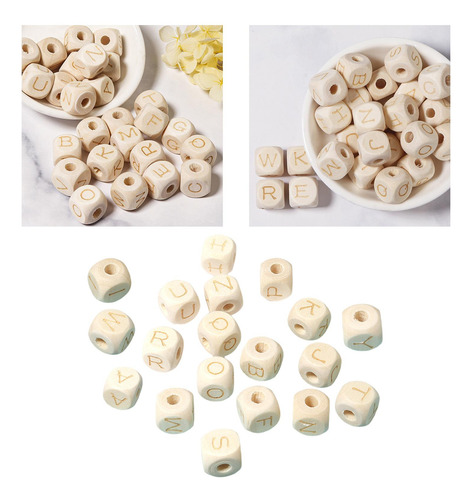 2 X 26 Piezas De Cuentas De Madera De 12mm Cuentas Sueltas