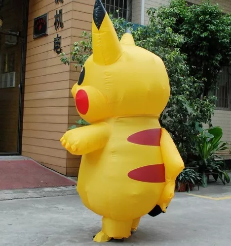 Fantasia Pikachu Inflavel Gigante - Adulto - Pronta Entrega