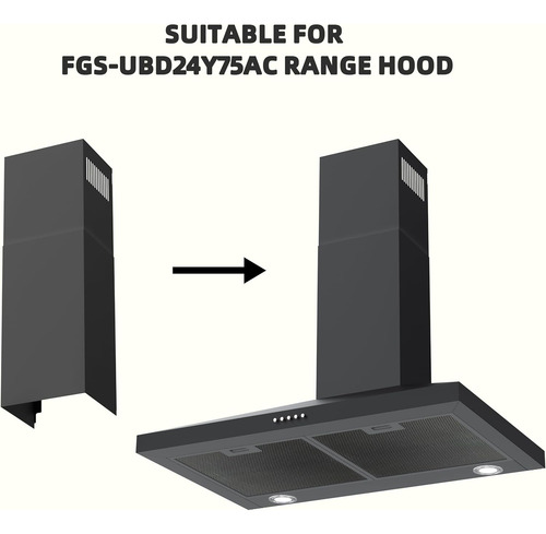 Extensión De Campana Extractora Negra Fgs-td24b-zst, Extensi