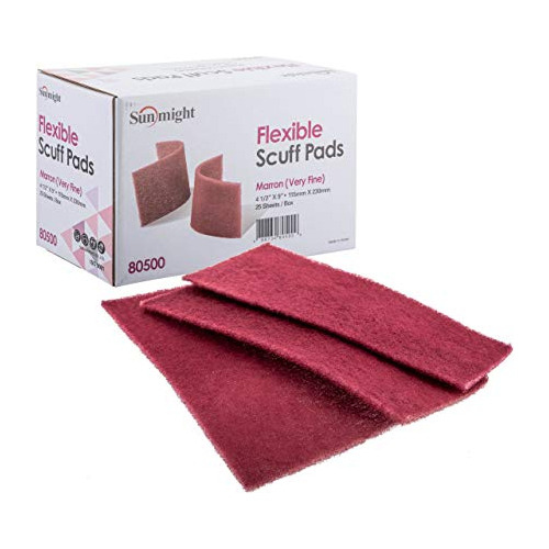 Almohadillas Maroon Flex Scuff 4.5' X 9', 80500, Paquet...