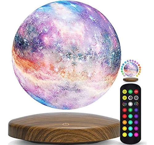 Lámpara De Luna Levitante Galaxy, Dtoetkd 18 Colores 3d Luz 