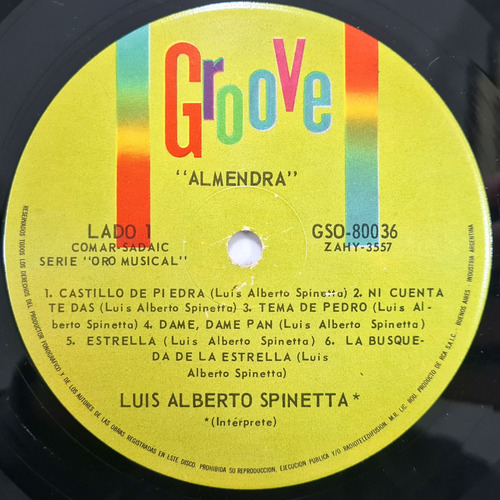 Luis Alberto Spinetta - Almendra (1971) Argentina - Vinilo (Usado)