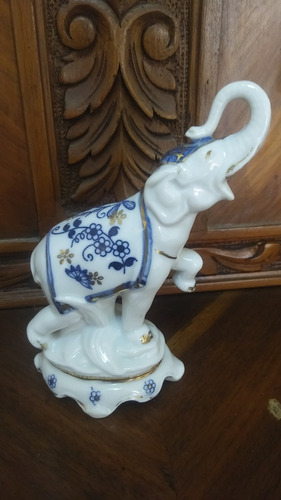 Elefante De Porcelana Fina Vintage China Bone Marcado