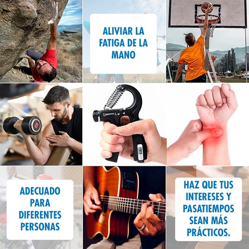 Imagen 5 de 5 de Hand Grip Entrenamiento Muñeca Manos Antebrazo Mancuerna