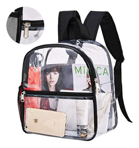 Fweaad Mini Mochila Transparente, Mochila Homologada For