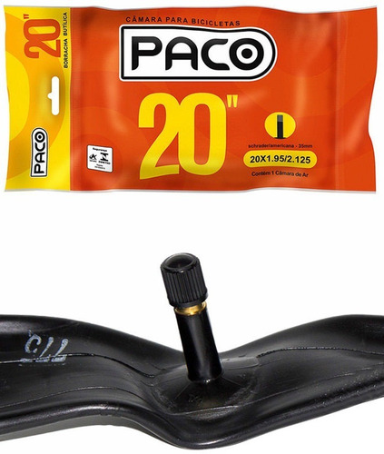 Imagem 2 de 5 de 10 Camaras De Ar Bicicleta Bike Aro 20 Bico Grosso Americana