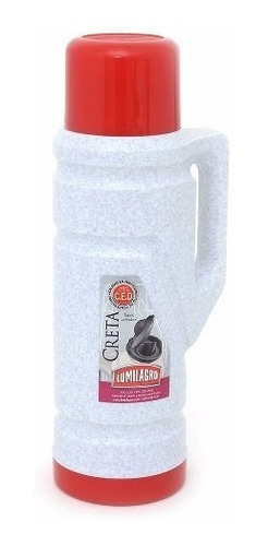 Termo Lumilagro Creta de vidrio 1L rojo
