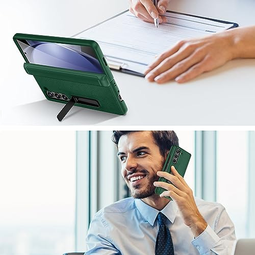 Funda Con Bisagra Para Samsung Z Fold 5 Verde