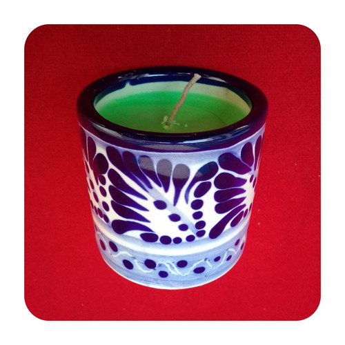 Imagen 3 de 5 de Set 25 Velas Aromáticas De Talavera Poblana Grande 6x6cm Vls
