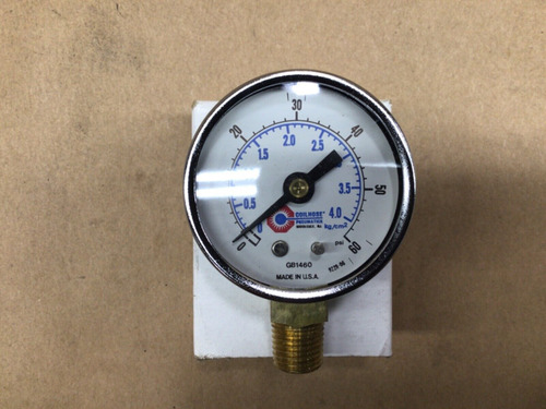 Coilhose Gb1460 Dial Gauge 2 Dry 1/4 Npt 0-60 Psi #1052 Ccf